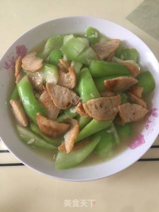 丝瓜炒肉饼的做法步骤：8