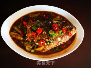 红烧鱼头的做法步骤：8
