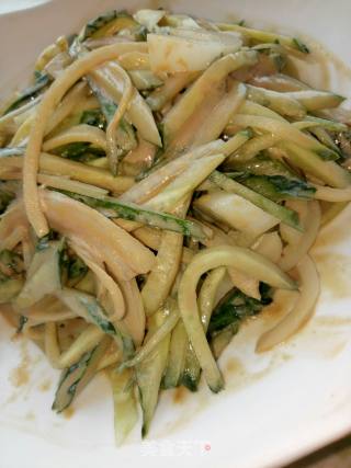 芝麻酱拌黄瓜丝的做法步骤：4