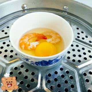 “ 鲜虾 ”鲜虾蒸蛋的做法步骤：5