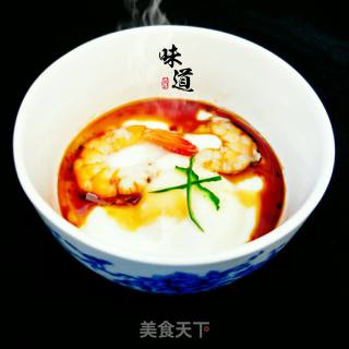 “ 鲜虾 ”鲜虾蒸蛋的做法步骤：6