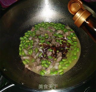 杭椒毛豆米小炒肉的做法步骤：10
