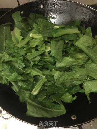 蒜蓉猪油炒麦菜的做法步骤：4
