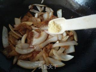 洋葱炒咸肉的做法步骤：8