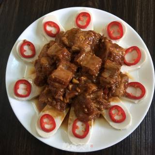 排骨蒸豆腐的做法步骤：8