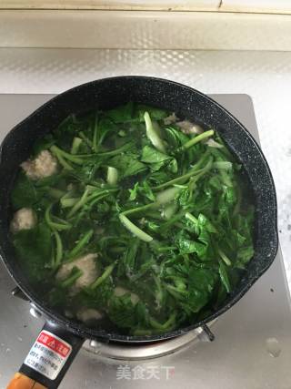 菜秧肉圆汤的做法步骤：6