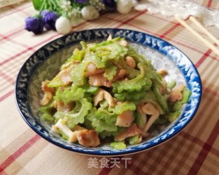 苦瓜白玉菇炒肉的做法步骤：10