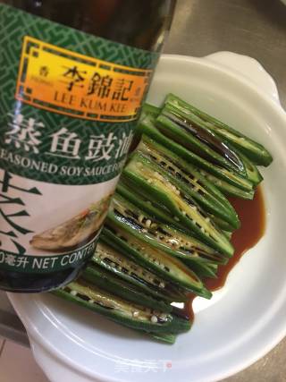 捞汁秋葵的做法步骤：5