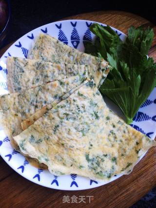 芹菜叶鸡蛋饼的做法步骤：10
