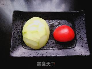 茄丝蛋花汤的做法步骤：1