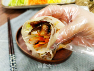 快手版鳗鱼春饼的做法步骤：13
