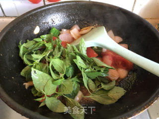 九层塔茄汁虾#鲜虾#的做法步骤：13