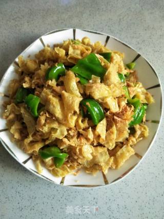 炒豆腐皮的做法步骤：7