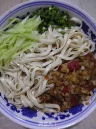 茄子捞面的做法步骤：11