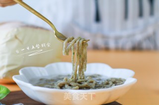 鸭血青菜山药面线的做法步骤：8