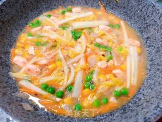 【宝宝辅食】三文鱼杂蔬意面的做法步骤：14