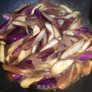 豇豆肉片焖茄子的做法步骤：4