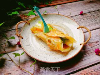 手抓饼卷大葱的做法步骤：5