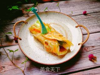 手抓饼卷大葱的做法步骤：6