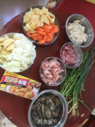 咖喱鸡肉饭的做法步骤：1