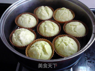 青豆糯玉米蒸发糕的做法步骤：10