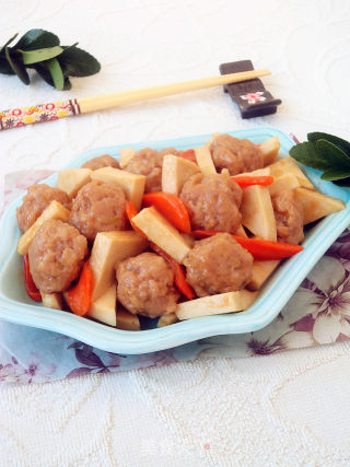 肉丸烧千页豆腐的做法步骤：11