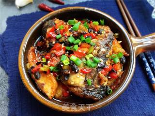 泡椒豆豉干烧鱼的做法步骤：13