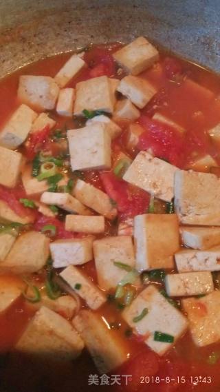 “家常菜”西红柿豆腐汤的做法步骤：7