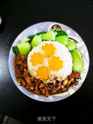 香菇卤肉饭的做法步骤：10