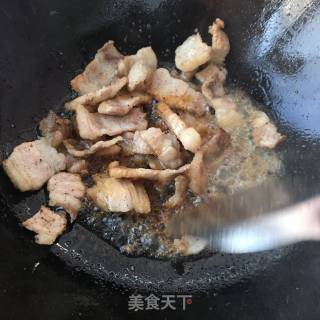花肉炒小白菜的做法步骤：10