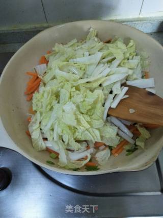 海菜胡萝卜炒白菜的做法步骤：6
