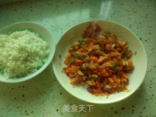 五彩糯米饭的做法步骤：1