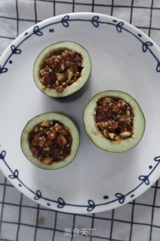 秘制茄子酿肉的做法步骤：4