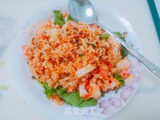 辣白菜炒饭的做法步骤：4