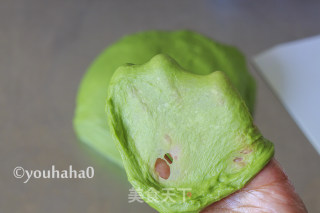 抹茶麻薯肉松包的做法步骤：4