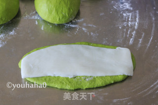 抹茶麻薯肉松包的做法步骤：10