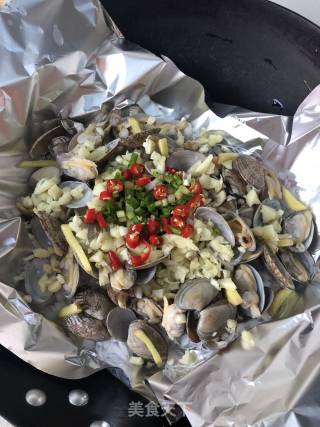 家庭版锡纸花甲的做法步骤：7
