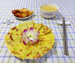 角瓜香肠蛋饼的做法步骤：11