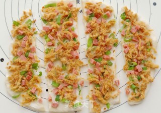 香葱肉松面包条的做法步骤：12