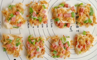 香葱肉松面包条的做法步骤：14