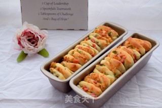 香葱肉松面包条的做法步骤：17
