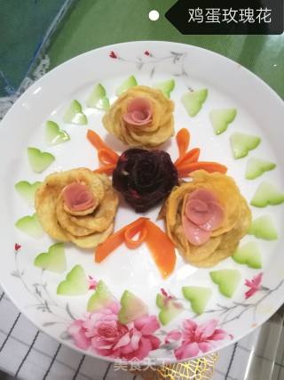鸡蛋玫瑰花的做法步骤：5