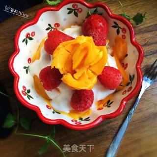 冻水果拌酸奶的做法步骤：7
