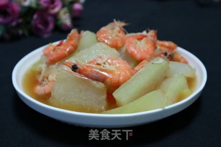 冬瓜烧大虾的做法步骤：9