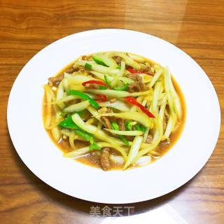 白菜帮炒肉丝的做法步骤：11