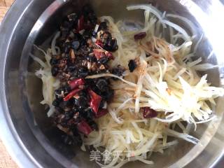 #家常菜#豆豉炝拌土豆丝的做法步骤：6