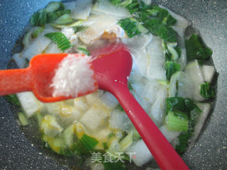 青菜咸鸭蛋冬瓜汤的做法步骤：7