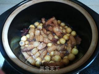 鲜莲子烧肉的做法步骤：10