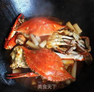 梭子蟹炒年糕的做法步骤：9