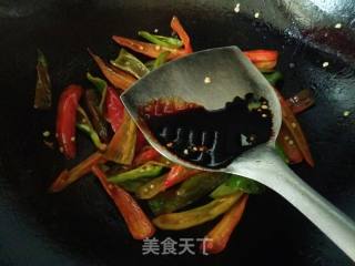 炒红椒片的做法步骤：5